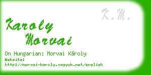 karoly morvai business card